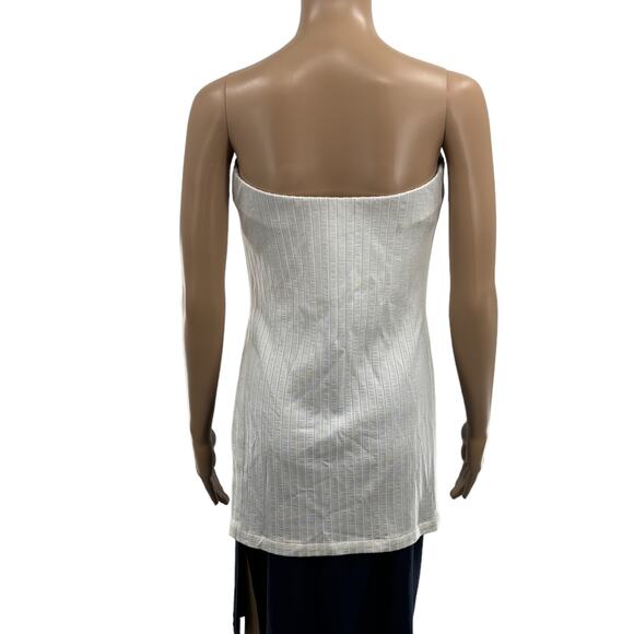 Esse Studios Ivory White Rib Strapless Tube Top - Picture 8 of 12